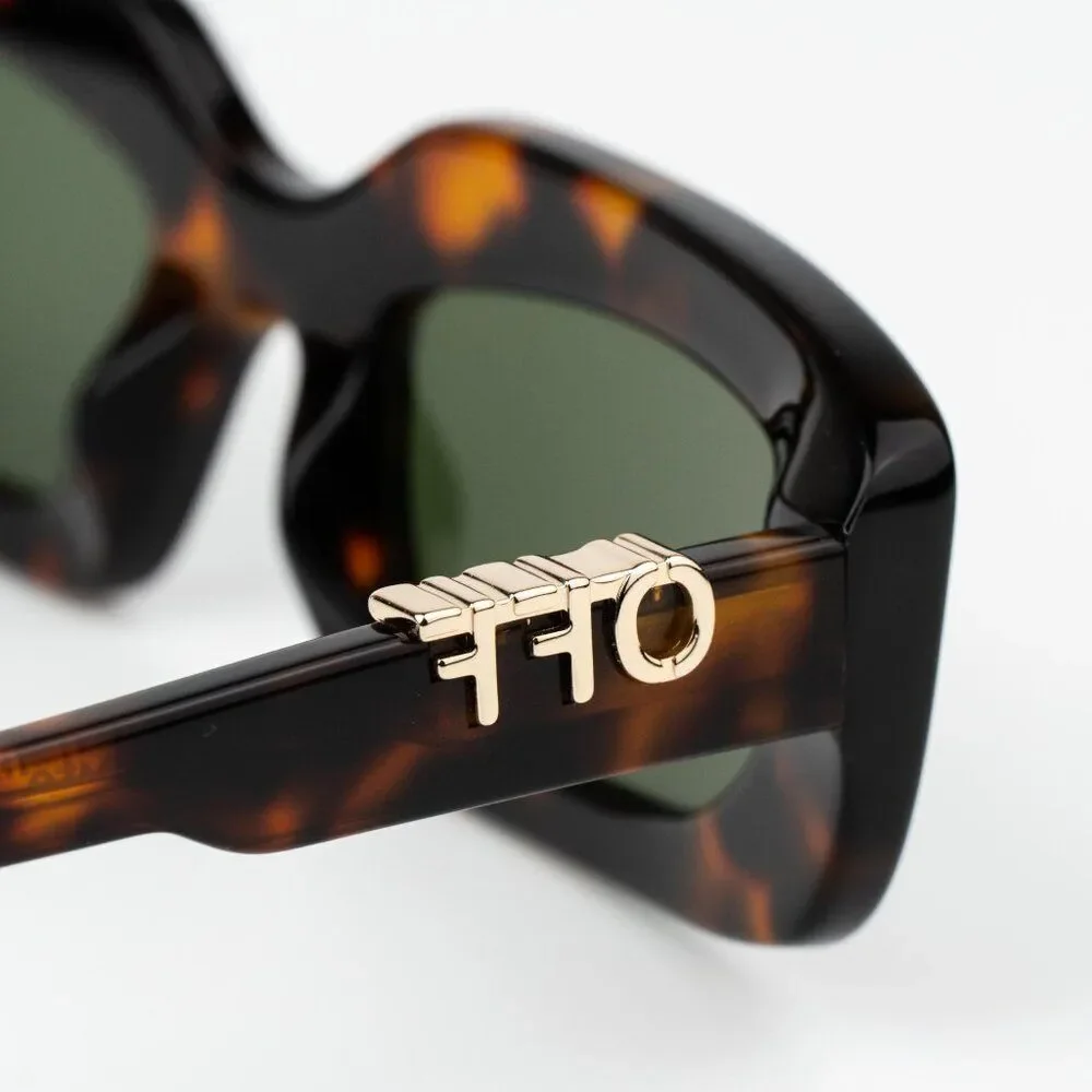 Off-White RENTON Men Sunglasses Havana Green Rectangle OERI13C RENTON 6055